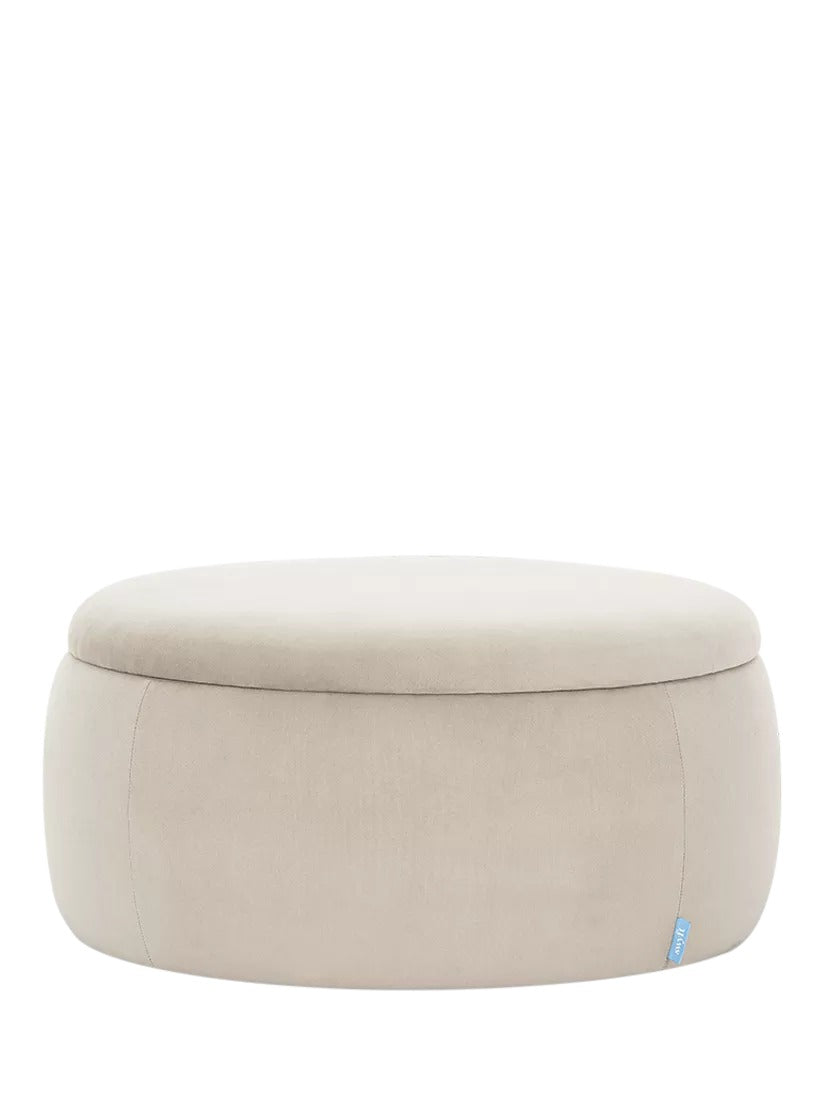 Swyft Model 01 Storage Ottoman Pouffe Bench Seat Footstool - Velvet Bone
