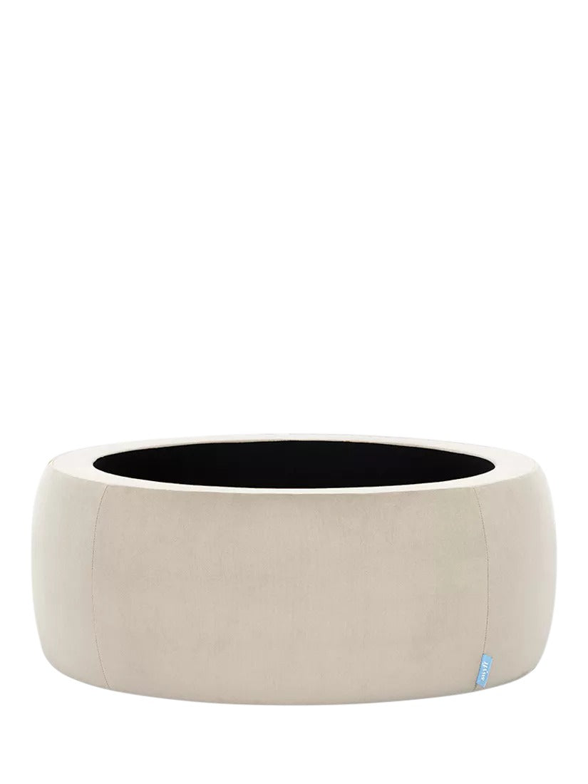 Swyft Model 01 Storage Ottoman Pouffe Bench Seat Footstool - Velvet Bone