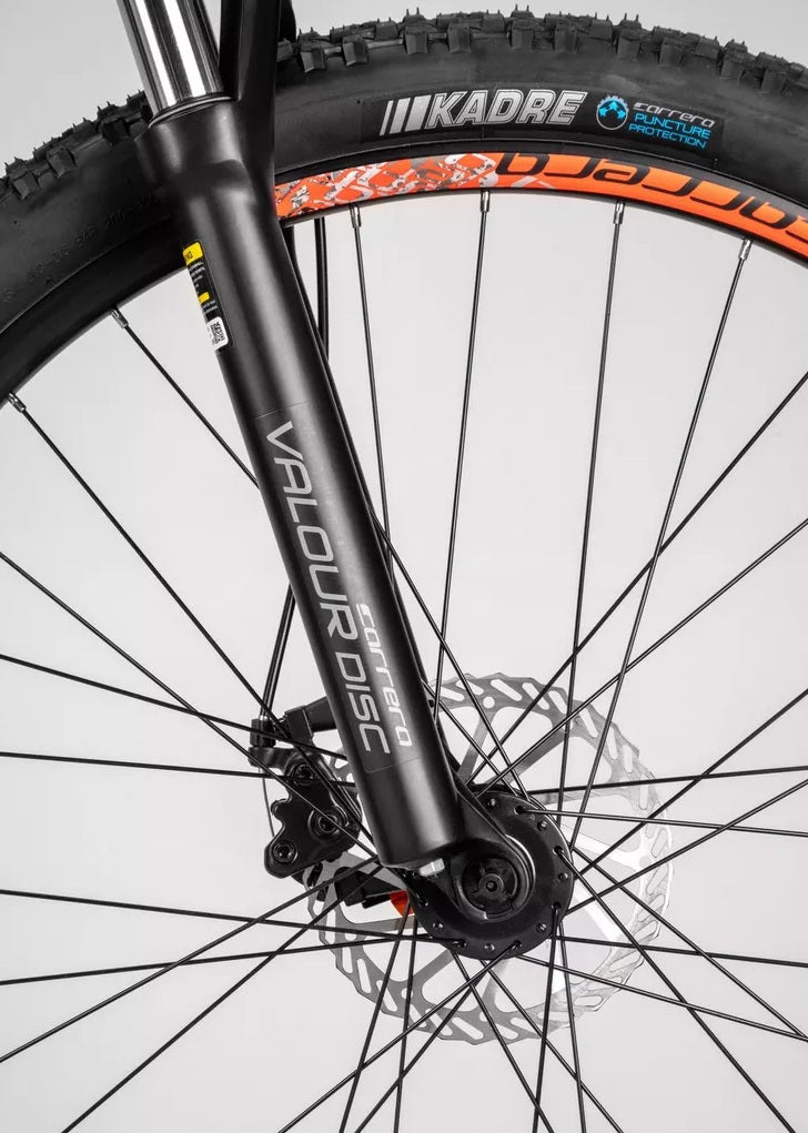 Carrera Valour Disc 16-Speed Front Suspension Mountain Bike - Red - Large