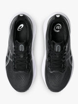 Asics Women's Gel Kayano Lace-Up Sports Trainers Black/Pure Silver - Size 4