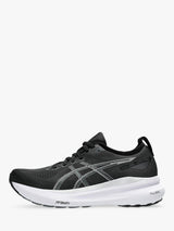 Asics Women's Gel Kayano Lace-Up Sports Trainers Black/Pure Silver - Size 4