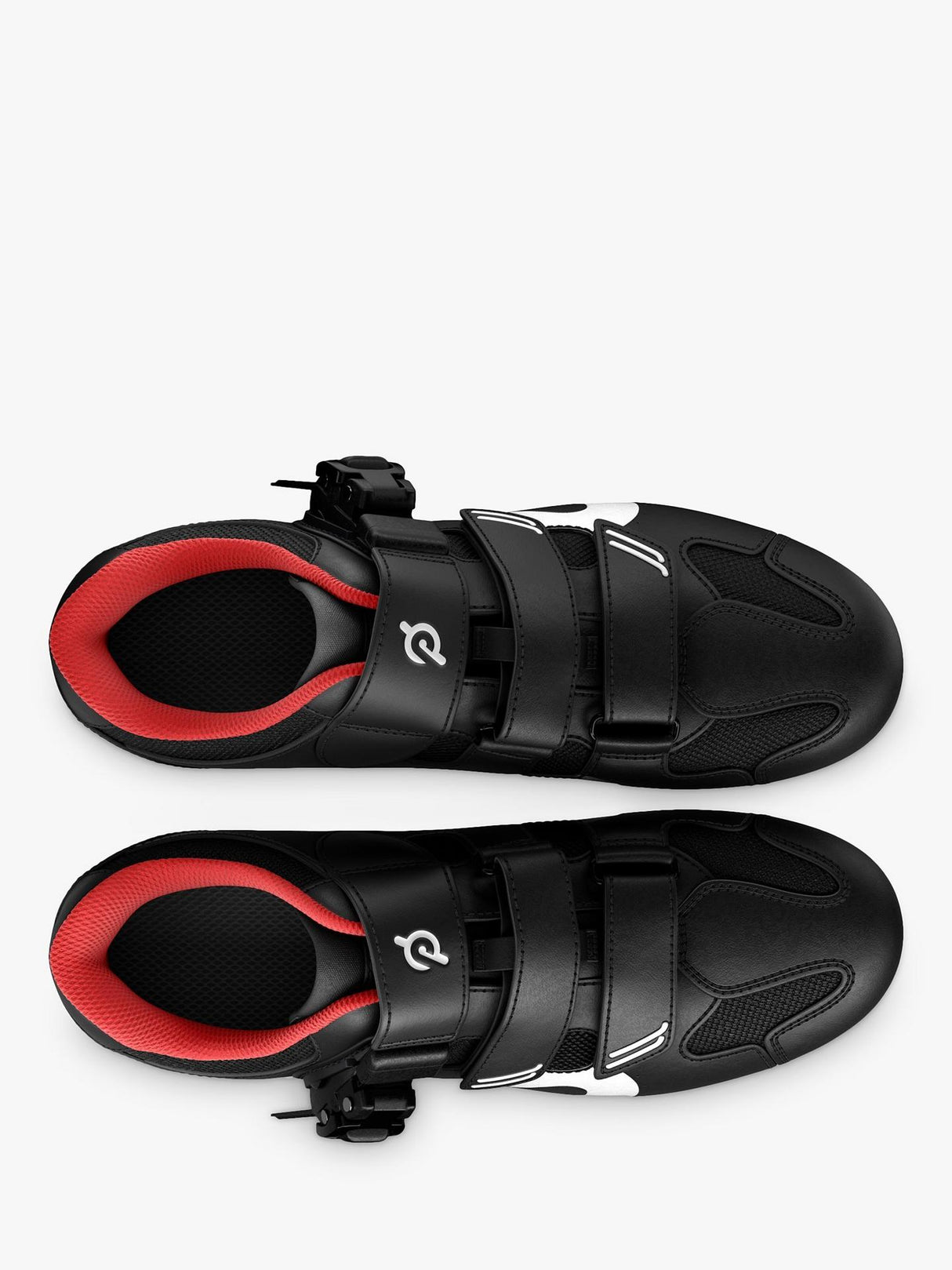 Peloton Unisex Casual Cycling Sports Trainers Shoes - Black/Red - Size 10