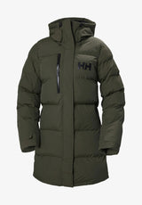Helly Hansen Women's Hooded Puffer Parka Winter Jacket - Utility Green - L