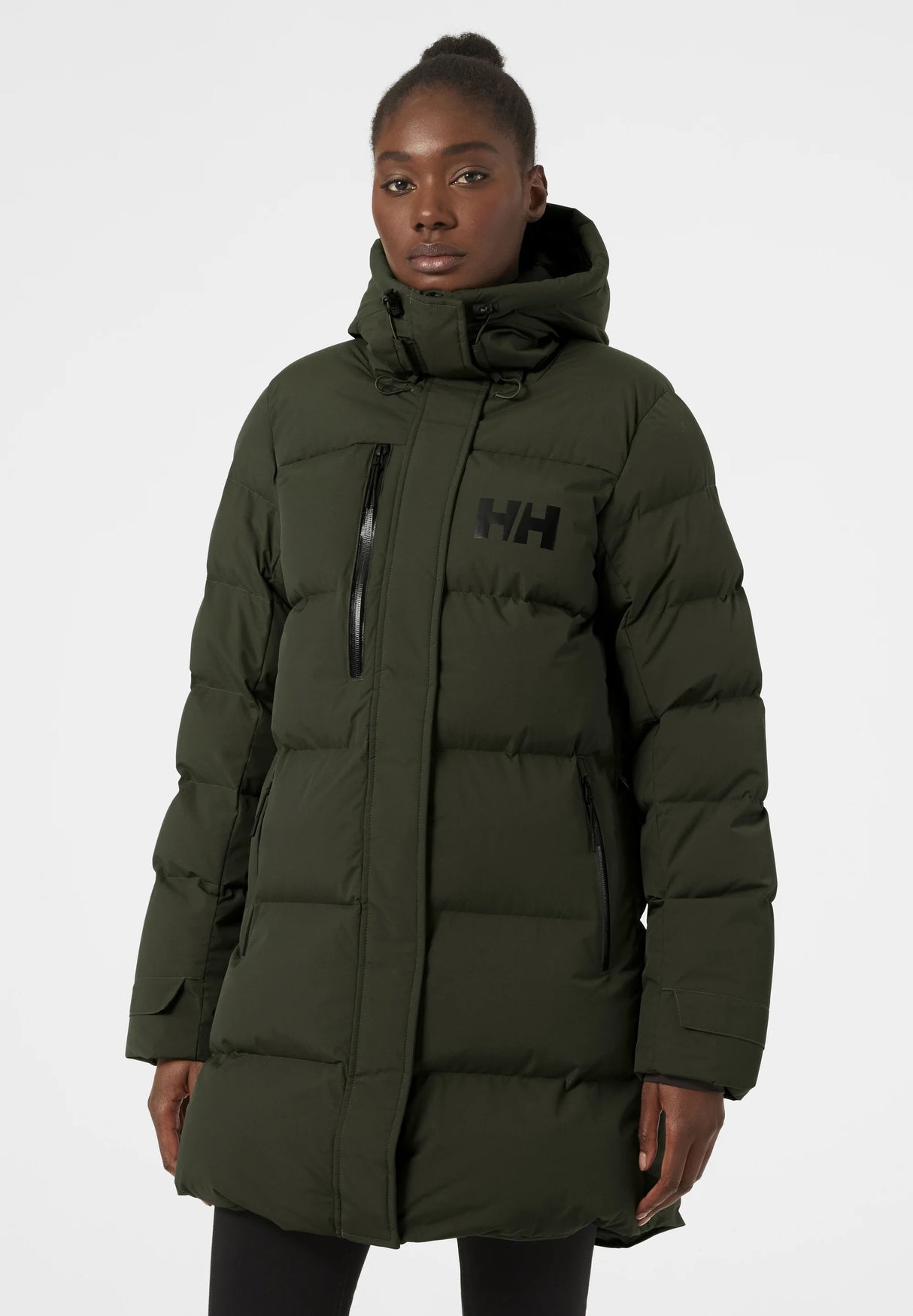 Helly Hansen Women's Hooded Puffer Parka Winter Jacket - Utility Green - L