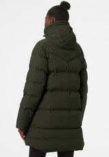 Helly Hansen Women's Hooded Puffer Parka Winter Jacket - Utility Green - L