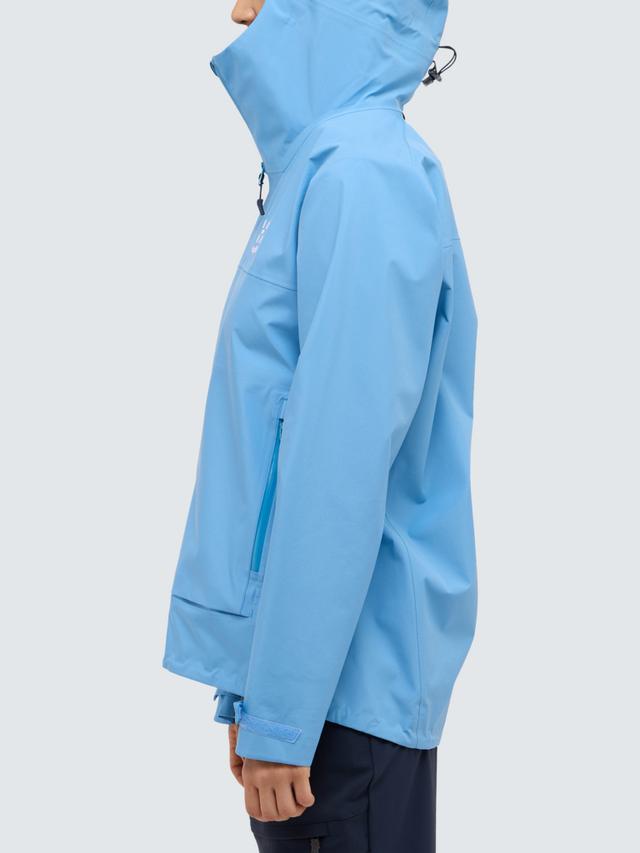 Haglöfs Women's Polyester Front Proof Zip-Neck Hooded Jacket Sky Blue Size S