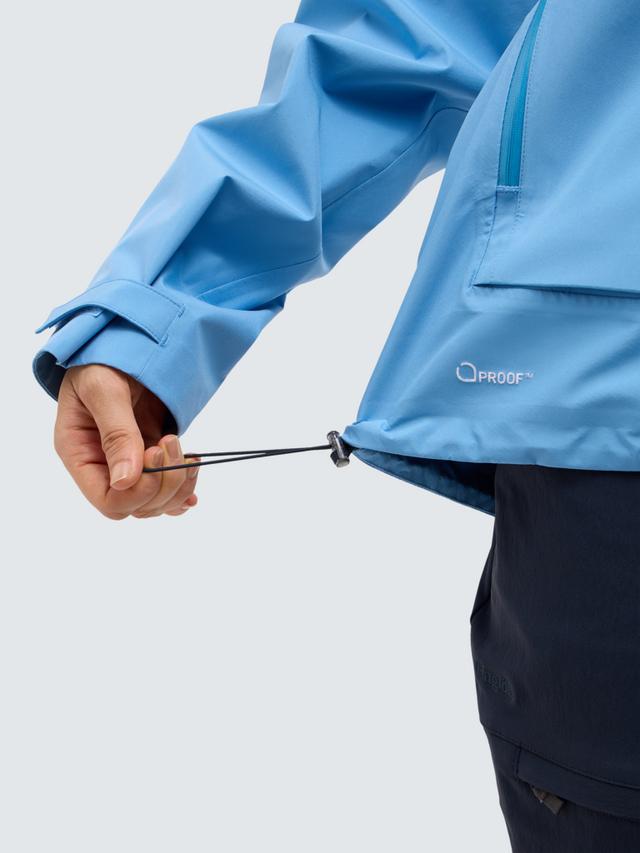 Haglöfs Women's Polyester Front Proof Zip-Neck Hooded Jacket Sky Blue Size S