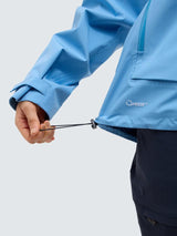 Haglöfs Women's Polyester Front Proof Zip-Neck Hooded Jacket Sky Blue Size S