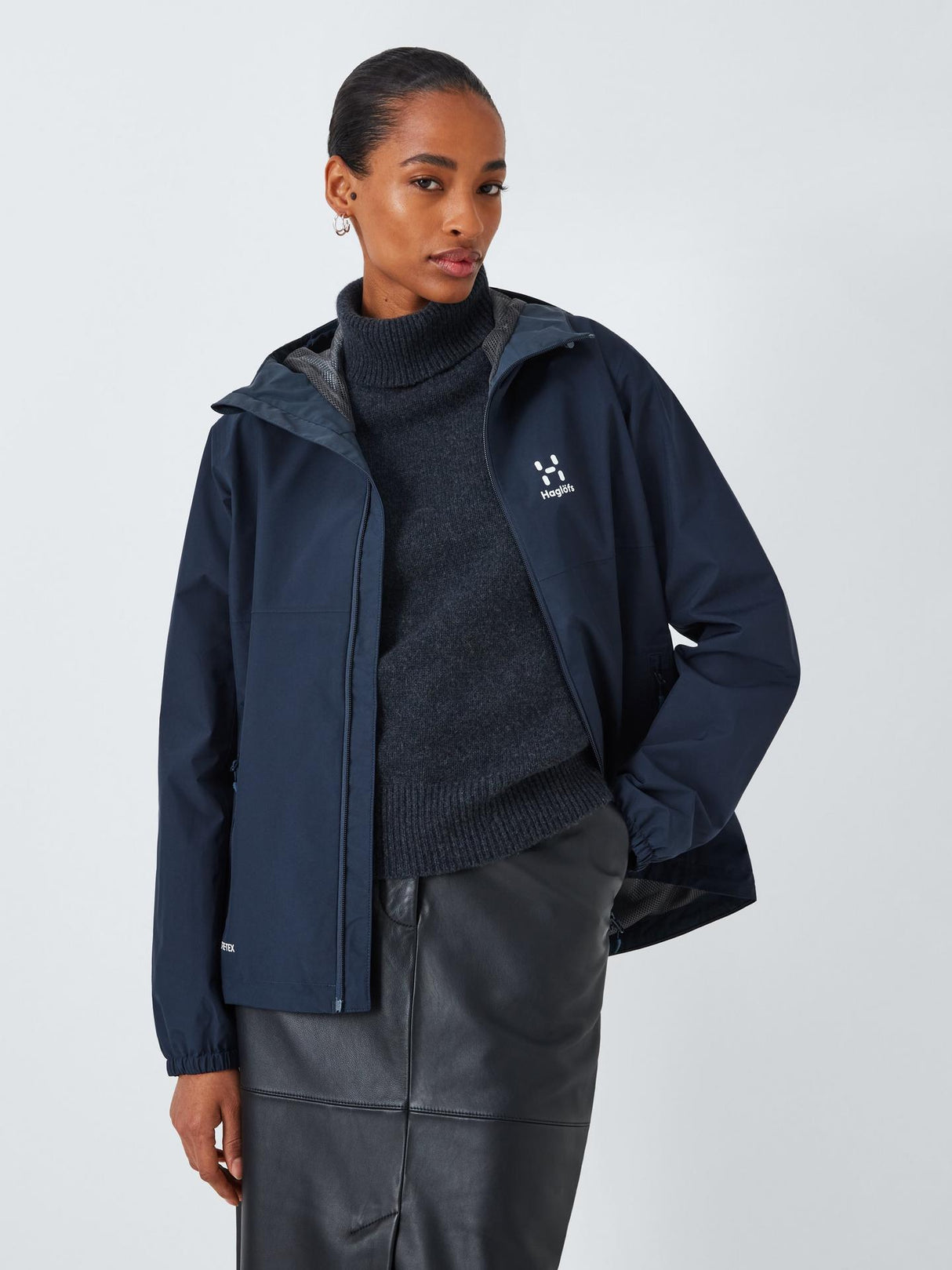 Haglöfs Kaise Women's Polyester Regular Fit Gore-Tex Jacket Tarn Blue Size S