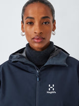 Haglöfs Kaise Women's Polyester Regular Fit Gore-Tex Jacket Tarn Blue Size S