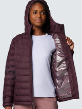 Columbia Women's Powder Lite Hooded Water Resistant Jacket Moonvista Size XL