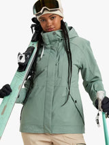 Roxy Women's Billie Thermal Waterproof Skiing Snow Jacket - Lily Pad - XS