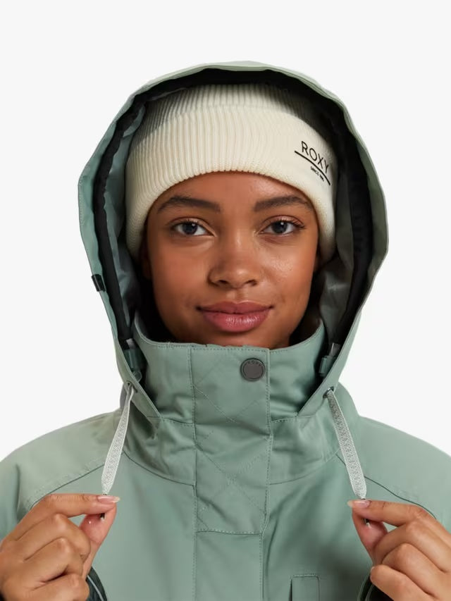 Roxy Women's Billie Thermal Waterproof Skiing Snow Jacket - Lily Pad - XS