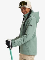 Roxy Women's Billie Thermal Waterproof Skiing Snow Jacket - Lily Pad - XS