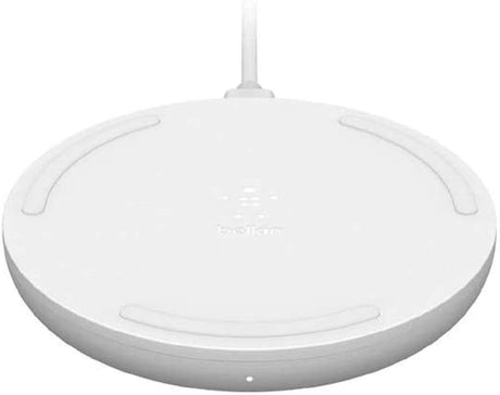 Belkin 15W Qi Wireless Charging Pad with Power Supply - White - Kazoop 