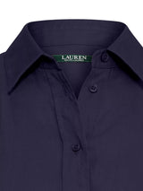 Ralph Lauren Women's Karrie Classic Long Sleeve Linen Shirt - Navy - Small