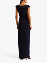 Ralph Lauren Leonidas Floor Length Column Gown - Lighthouse Navy - UK 16