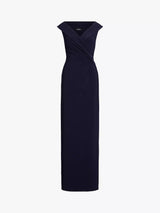 Ralph Lauren Leonidas Floor Length Column Gown - Lighthouse Navy - UK 12