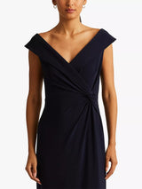 Ralph Lauren Leonidas Floor Length Column Gown - Lighthouse Navy - UK 12