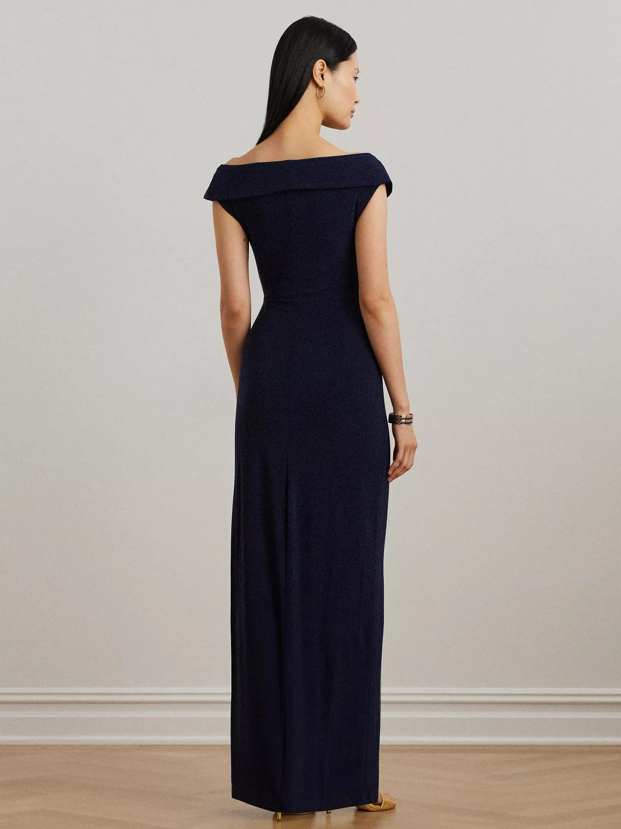 Ralph Lauren Leonidas Floor Length Column Gown - Lighthouse Navy - UK 12