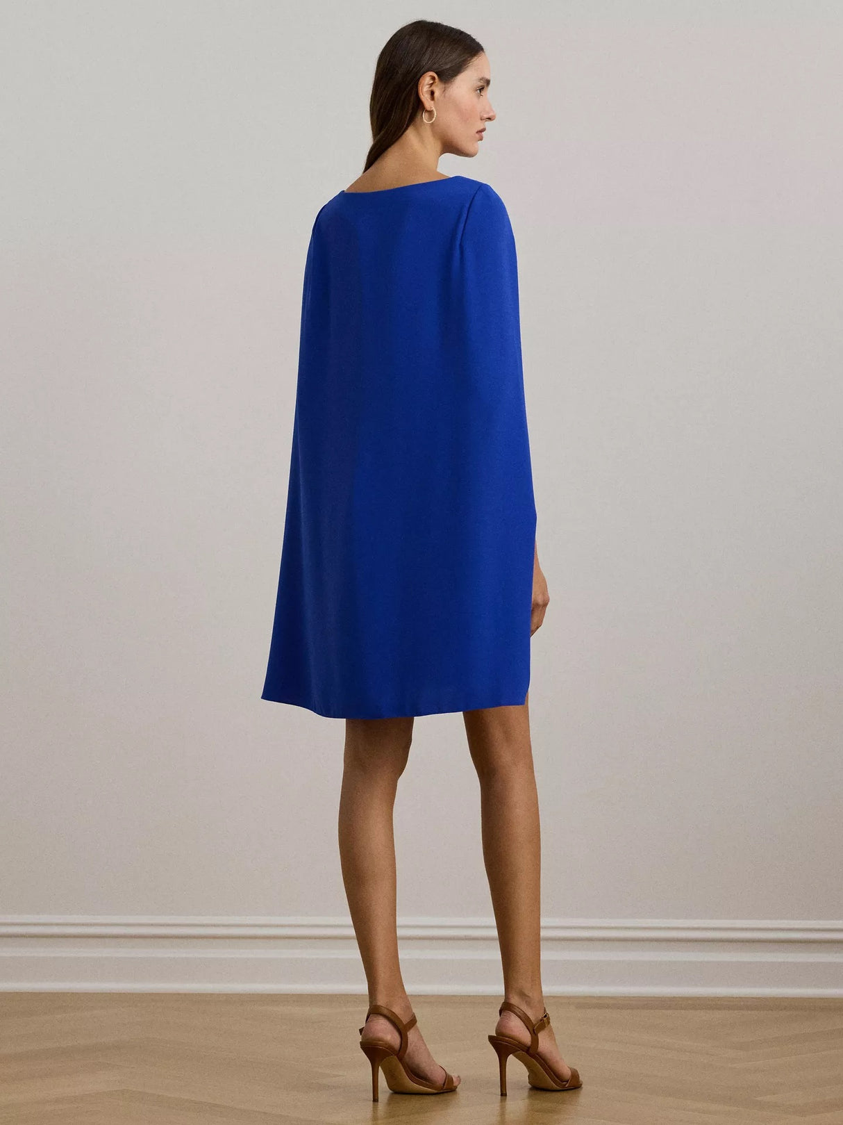 Ralph Lauren Women's Petra Georgette Cape Cocktail Mini Dress - Blue - 10