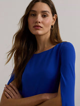 Ralph Lauren Women's Petra Georgette Cape Cocktail Mini Dress - Blue - 10