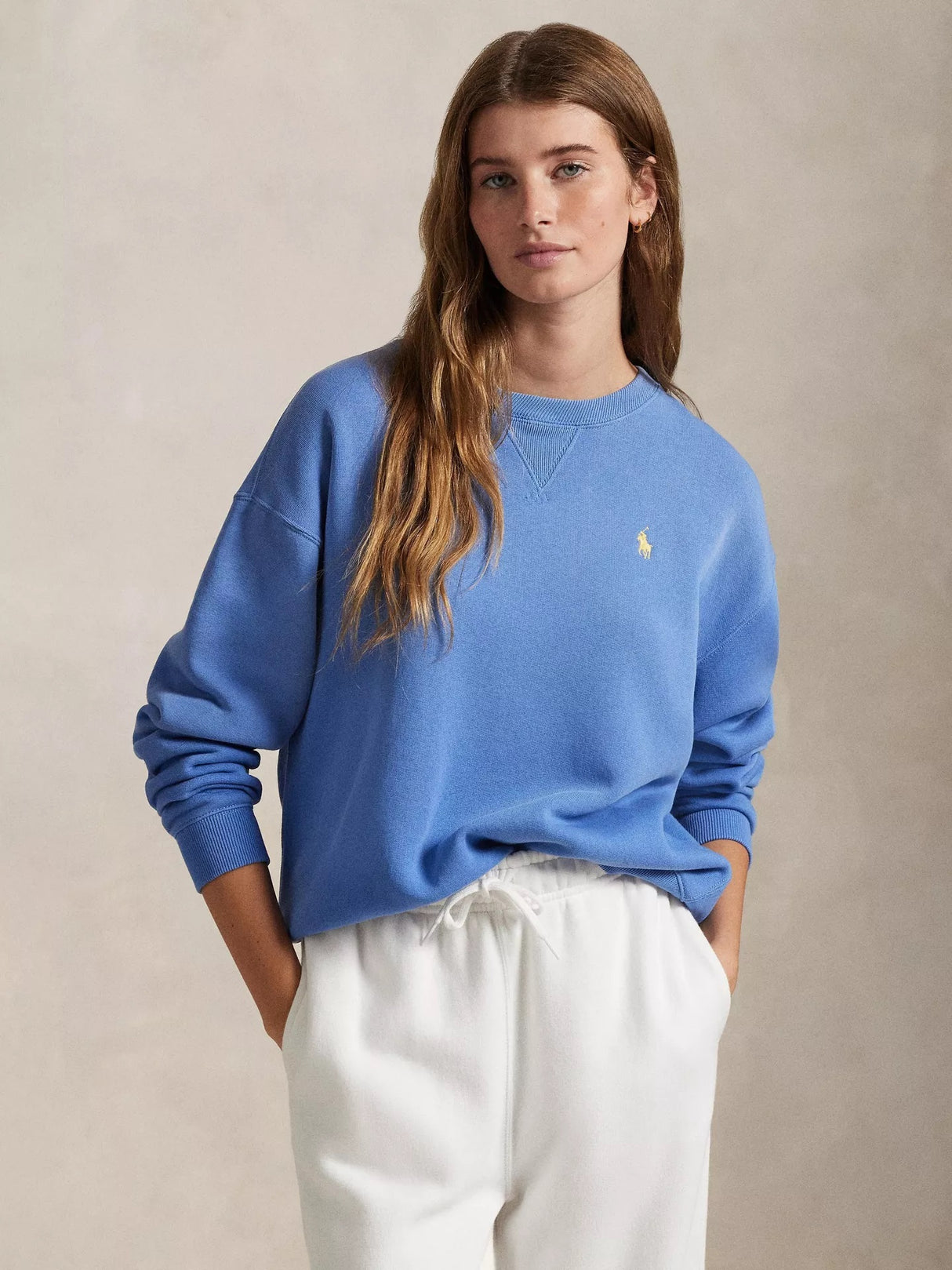 Polo Ralph Lauren Women's Classic Round Neck Cotton Sweatshirt - Blue - XL