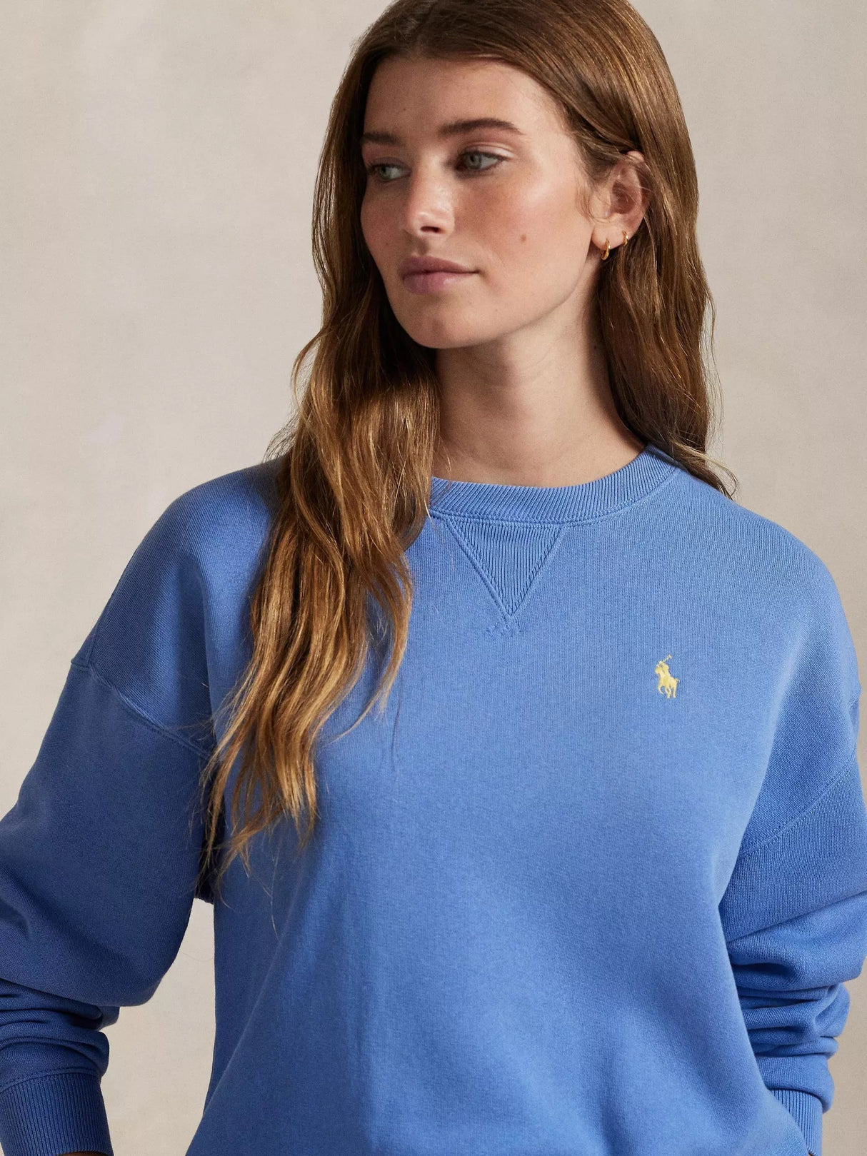 Polo Ralph Lauren Women's Classic Round Neck Cotton Sweatshirt - Blue - XL