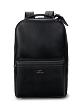 Ralph Lauren Classic Plain Leather Large Elegant Travel Backpack - Black