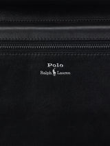 Ralph Lauren Classic Plain Leather Large Elegant Travel Backpack - Black
