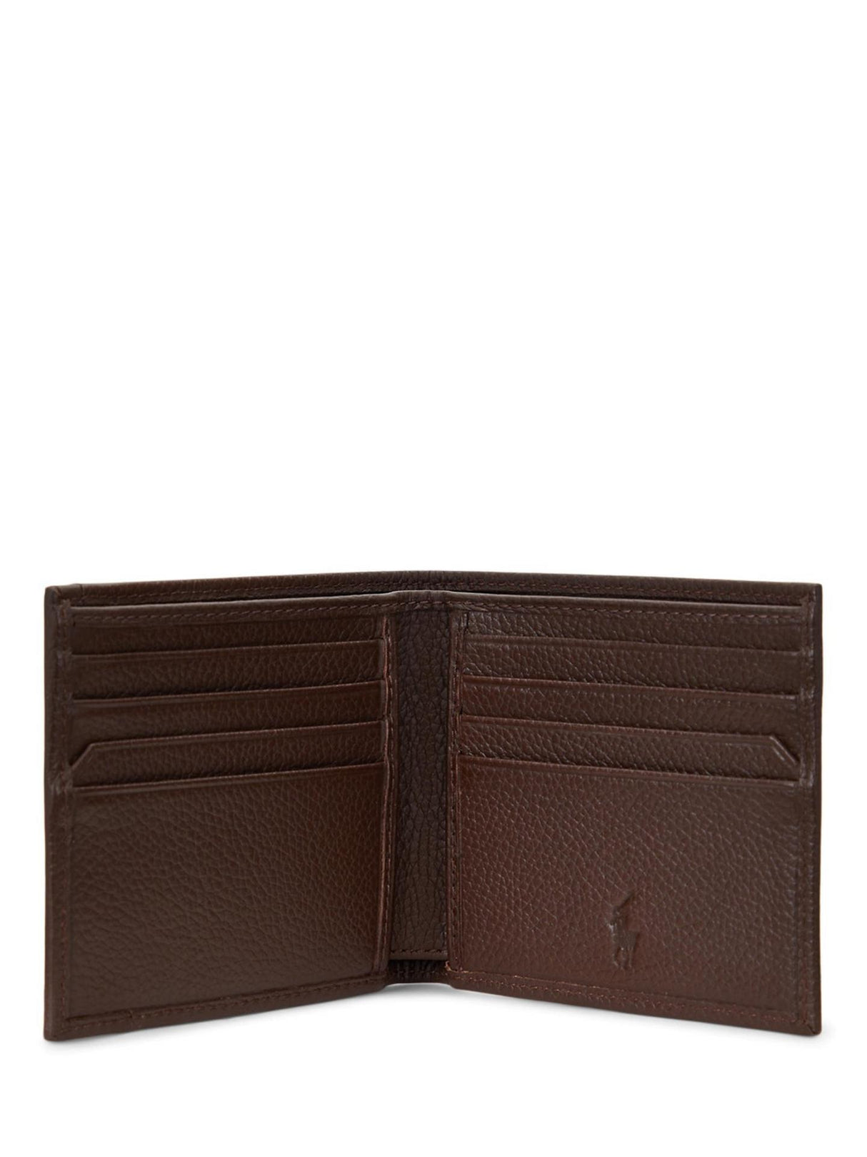 Ralph Lauren Mens Leather Foil Logo Wallet H9.5 x L10.8 cm - Dark Brown