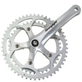 Stronglight Road Bike Compact Double Crankset 170mm 34/50T Aluminum - Silver