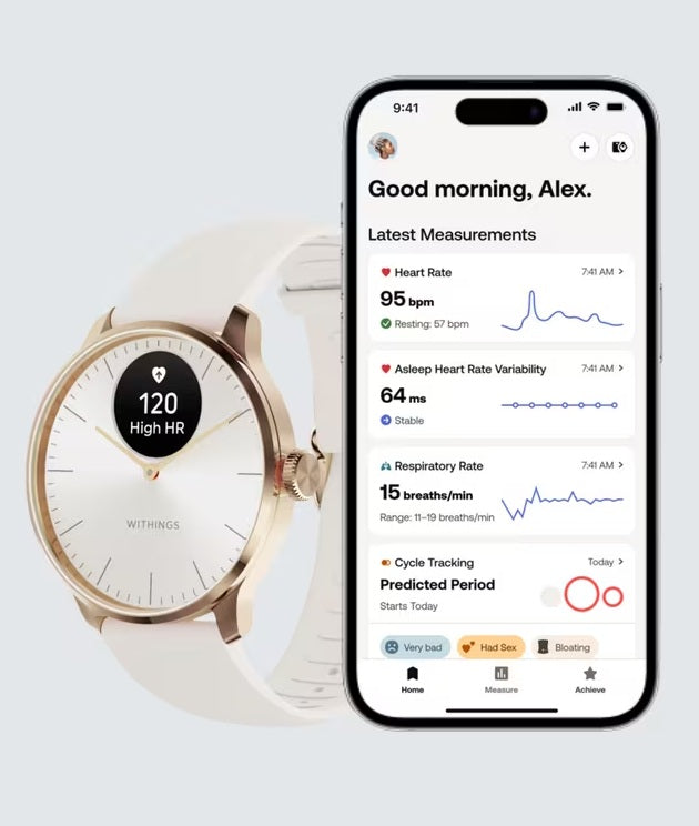 Withings ScanWatch Light 37mm GPS Activity Tracker Smartwatch - Rose Gold