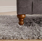 John Lewis Rhapsody Shaggy Wool Blend Rug L230 x W160cm - Silver - Kazoop 