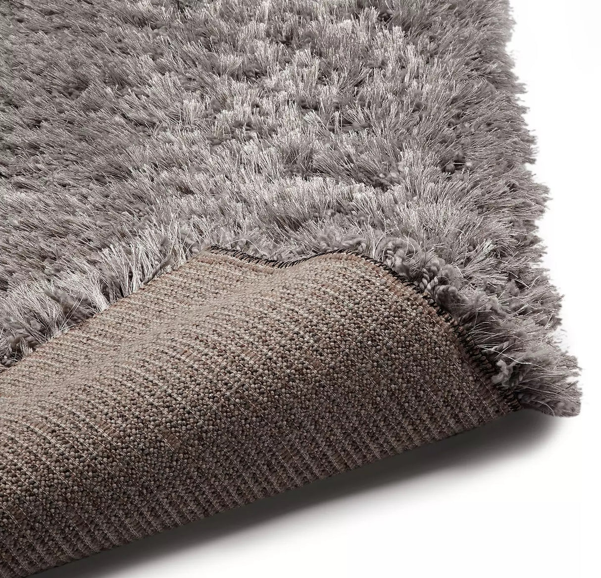 John Lewis Rhapsody Shaggy Wool Blend Rug L230 x W160cm - Silver - Kazoop 