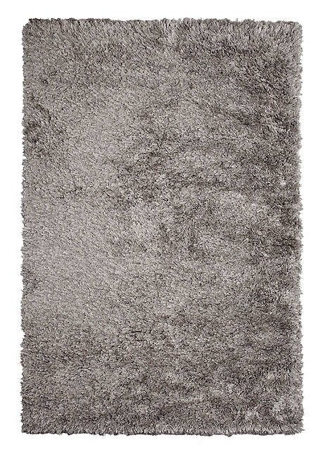 John Lewis Rhapsody Shaggy Wool Blend Rug L230 x W160cm - Silver - Kazoop 