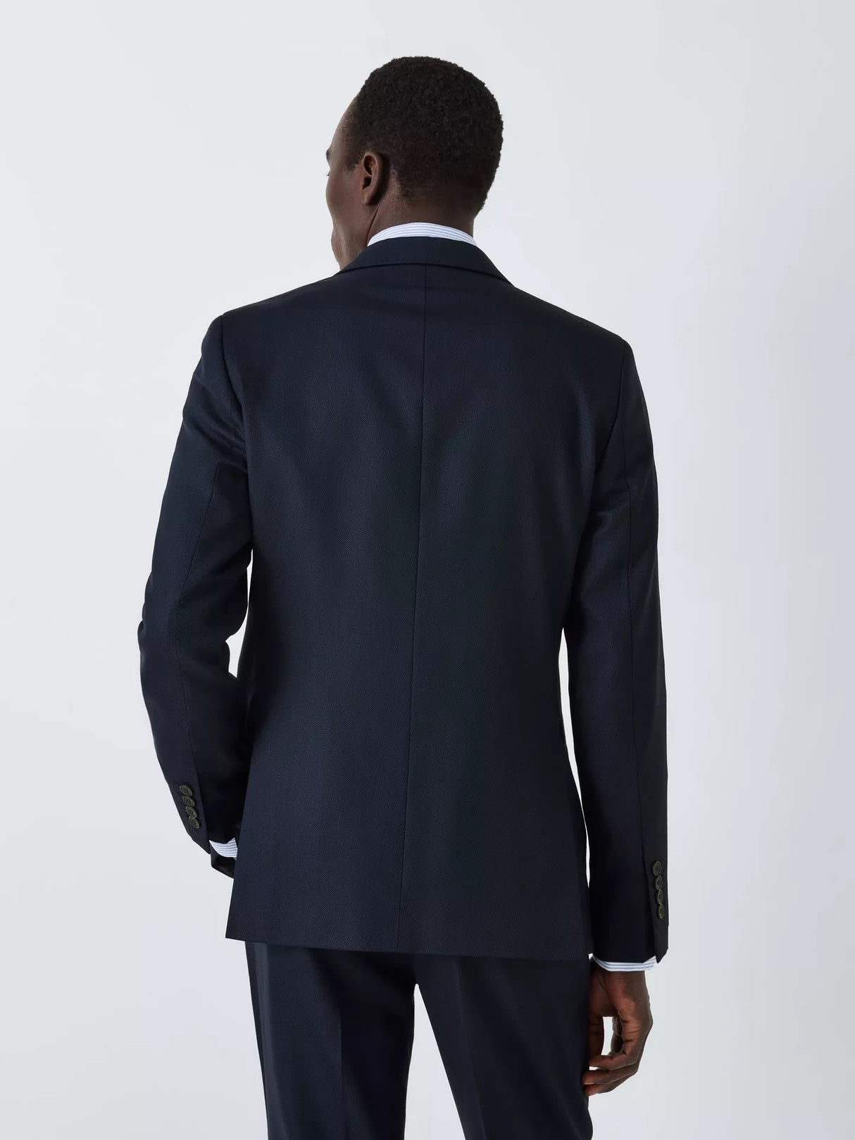 John Lewis Men's Super 100's Birdseye Wool Regular Suit Blazer - Navy - 42R