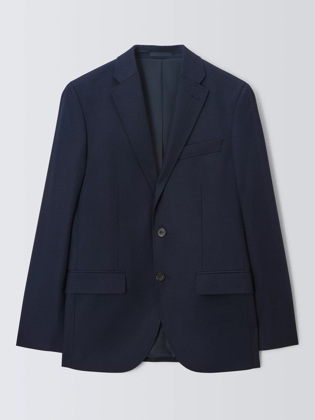 John Lewis Men's Super 100's Birdseye Wool Regular Suit Blazer - Navy - 42R