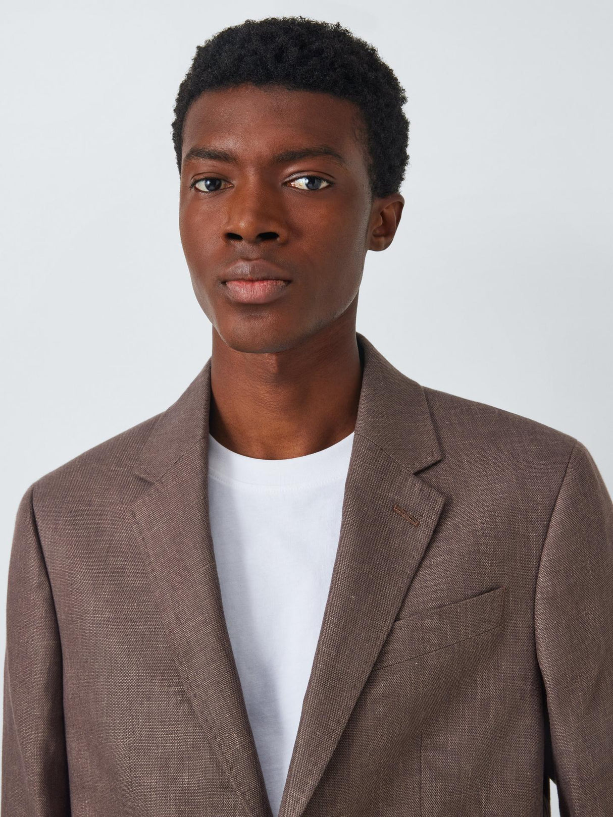 John Lewis Mens Newton Linen Relaxed Fit Tailored Jacket Brown - Size 44R