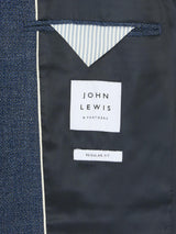 John Lewis Caston Single Breasted Regular Fit Linen Blend Blazer - Navy  44R