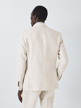 John Lewis Lenham Linen Single Breasted Regular Fit Suit Jacket Stone - 44R