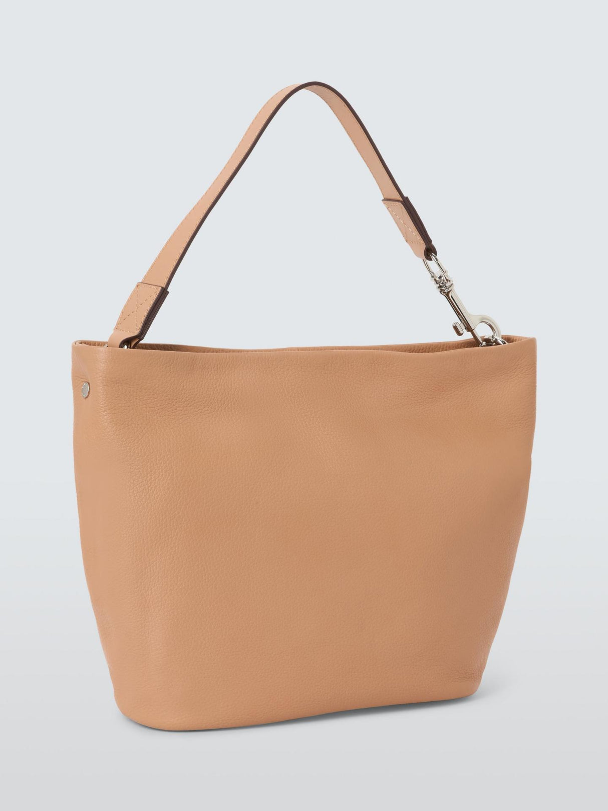 John Lewis Fringe Adjustable Shoulder Strap Medium Leather Bag - Camel