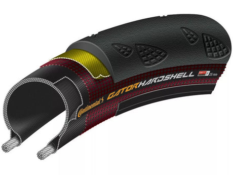 Continental Gatorskin Hardshell Wire Bead Road Bike Tyre 700 x 25c - Black