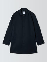 John Lewis Mens Regular Fit Cotton Blend Button City Mac Navy - Size Large