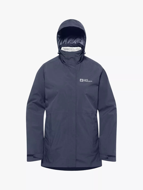 Jack Wolfskin Women's Rotwand Zip Neck 3-in-1 Jacket - Graphite - Size M