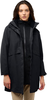 Jack Wolfskin Womens Baylight 3-in-1 Waterproof Insulated Jacket - Black - S