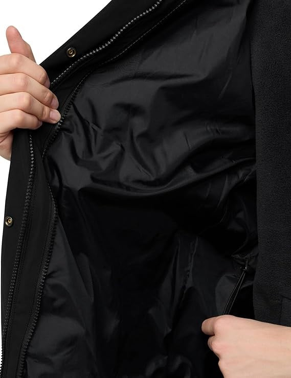 Jack Wolfskin Womens Baylight 3-in-1 Waterproof Insulated Jacket - Black - S