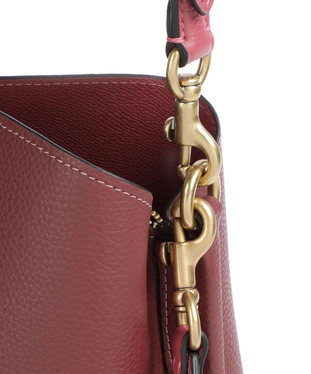 Coach Women's Willow Grained Leather Crossbody Shoulder Bag - Dark Wine
