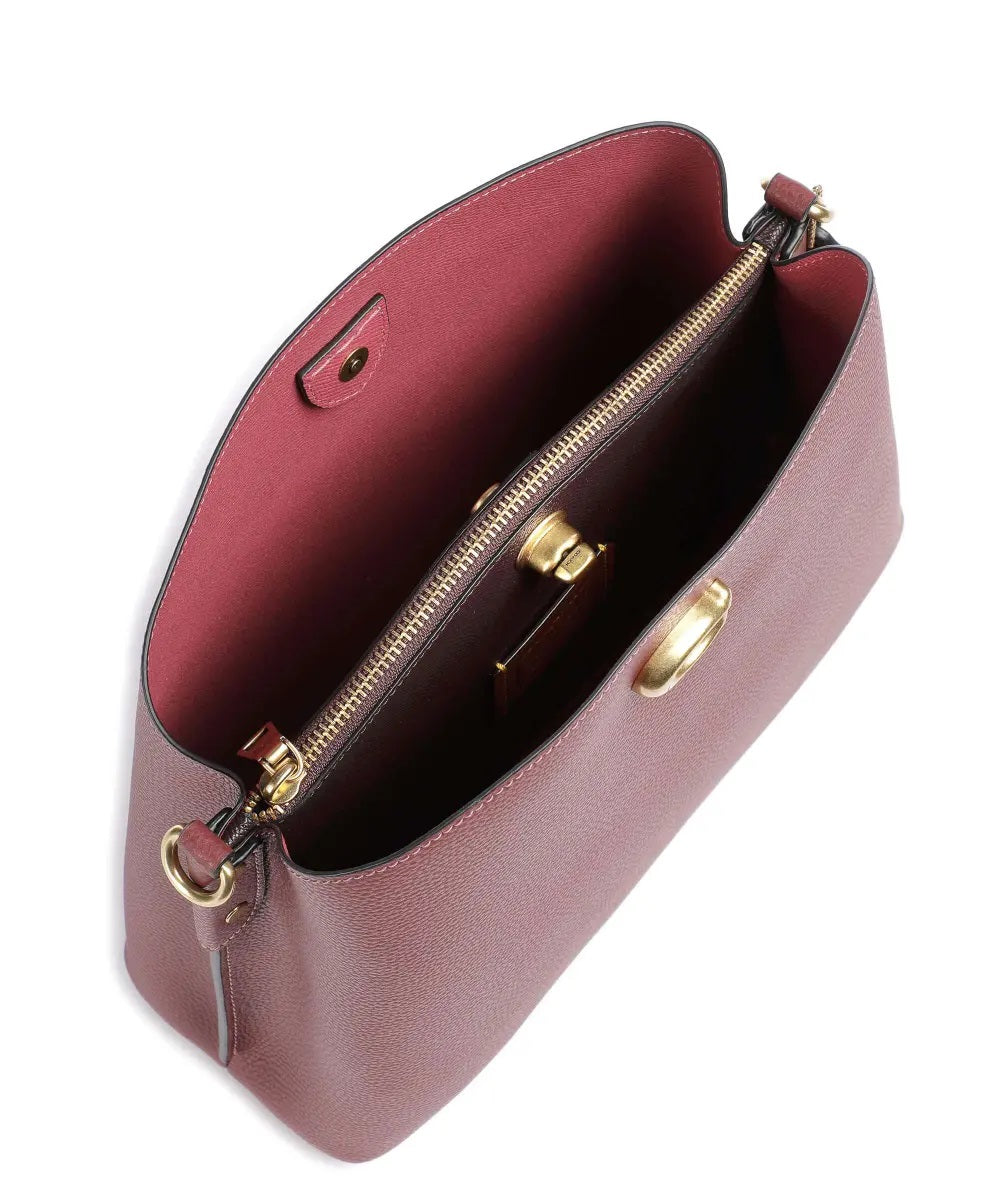 Coach Women's Willow Grained Leather Crossbody Shoulder Bag - Dark Wine