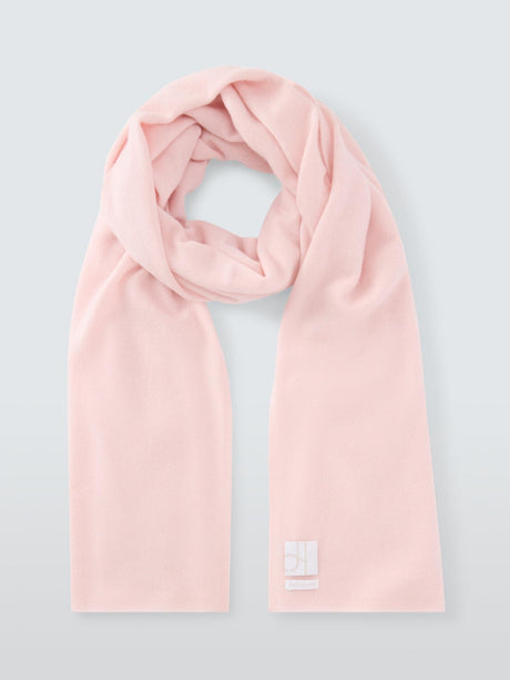 John Lewis Womens 100% Warming Cashmere Large Wrap H220 x W60 - Light Pink
